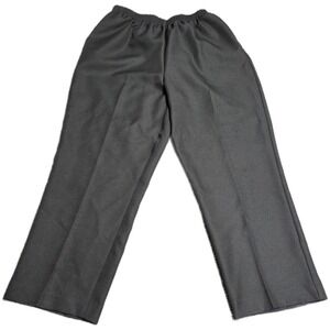 Alfred Dunner Black Pull On Elastic Waist Pants Women's Size 18 Black Straight